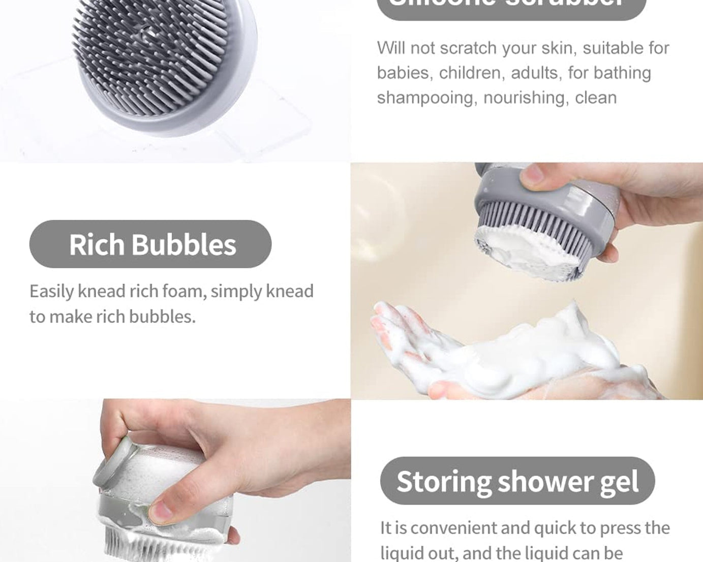 Head Scalp Massager Shampoo Brush (1 Pc)