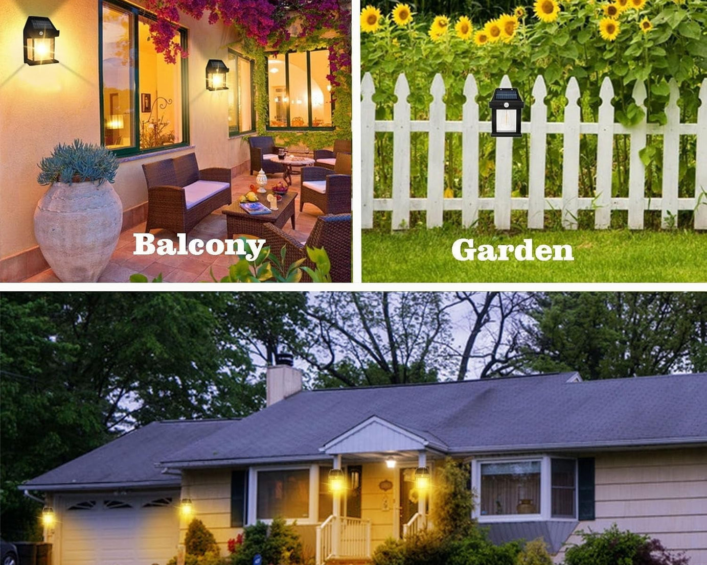 Solar Wall Lights / Lamp Outdoor, Wireless Dusk to Dawn Porch Lights Fixture, Solar Wall Lantern with 3 Modes & Motion Sensor, Waterproof Exterior Lighting with Clear Panel (1 Pc )