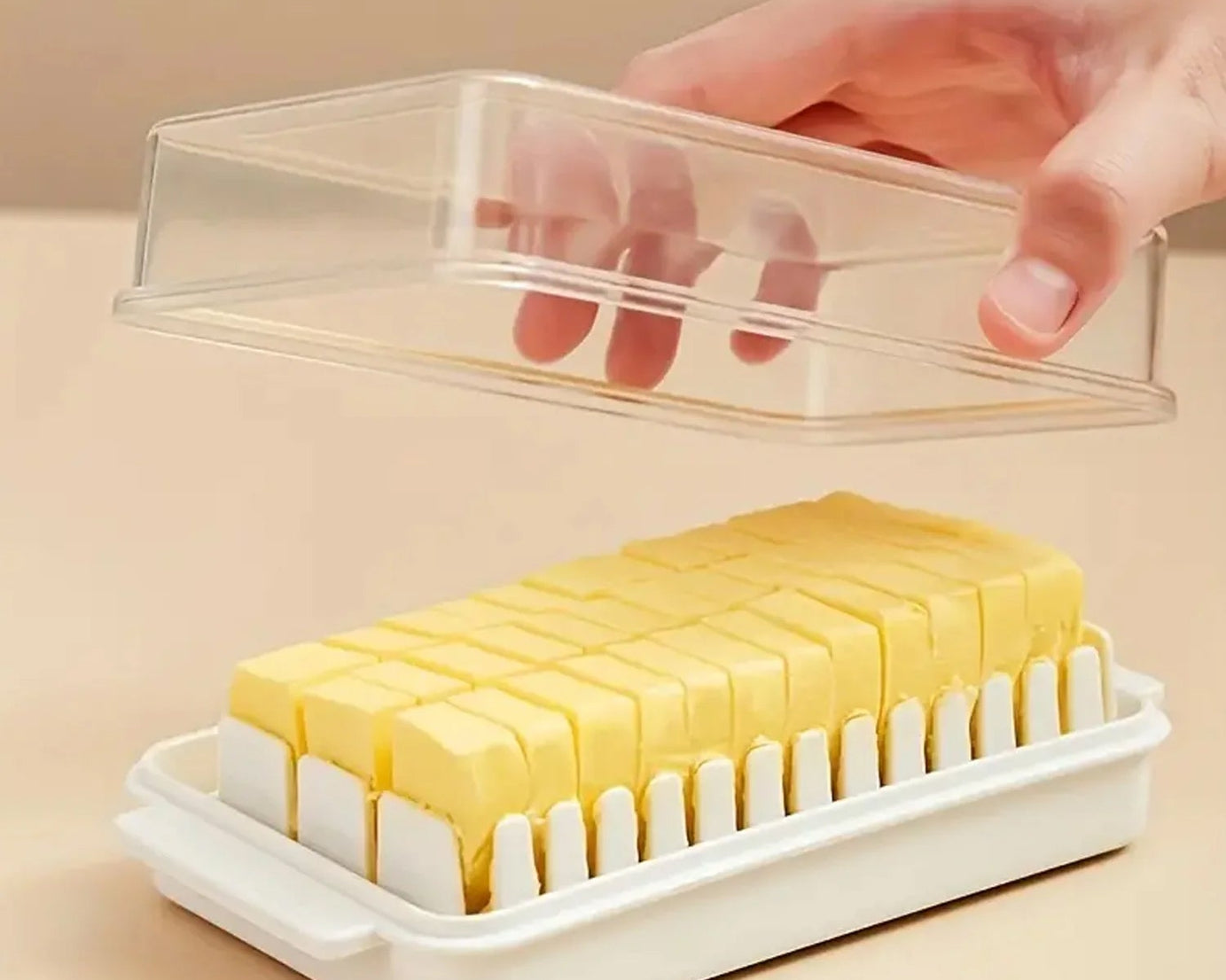 5848 Butter storage box with slicer for easy cutting,cheese butter organizer dispenser for kitchen refrigerator,Transparent plastic butter box with lid,butter cutter slicer storage tray (1 Pc)