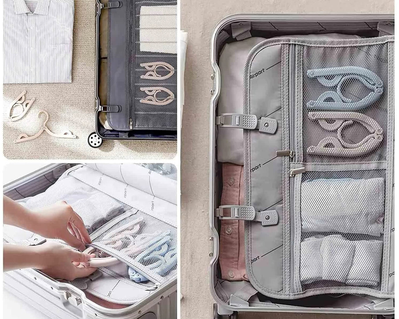 10 Pcs Portable Folding Clothes Hanger Creative Travel Easy to Carry Clothes Hanger for Adults and Children