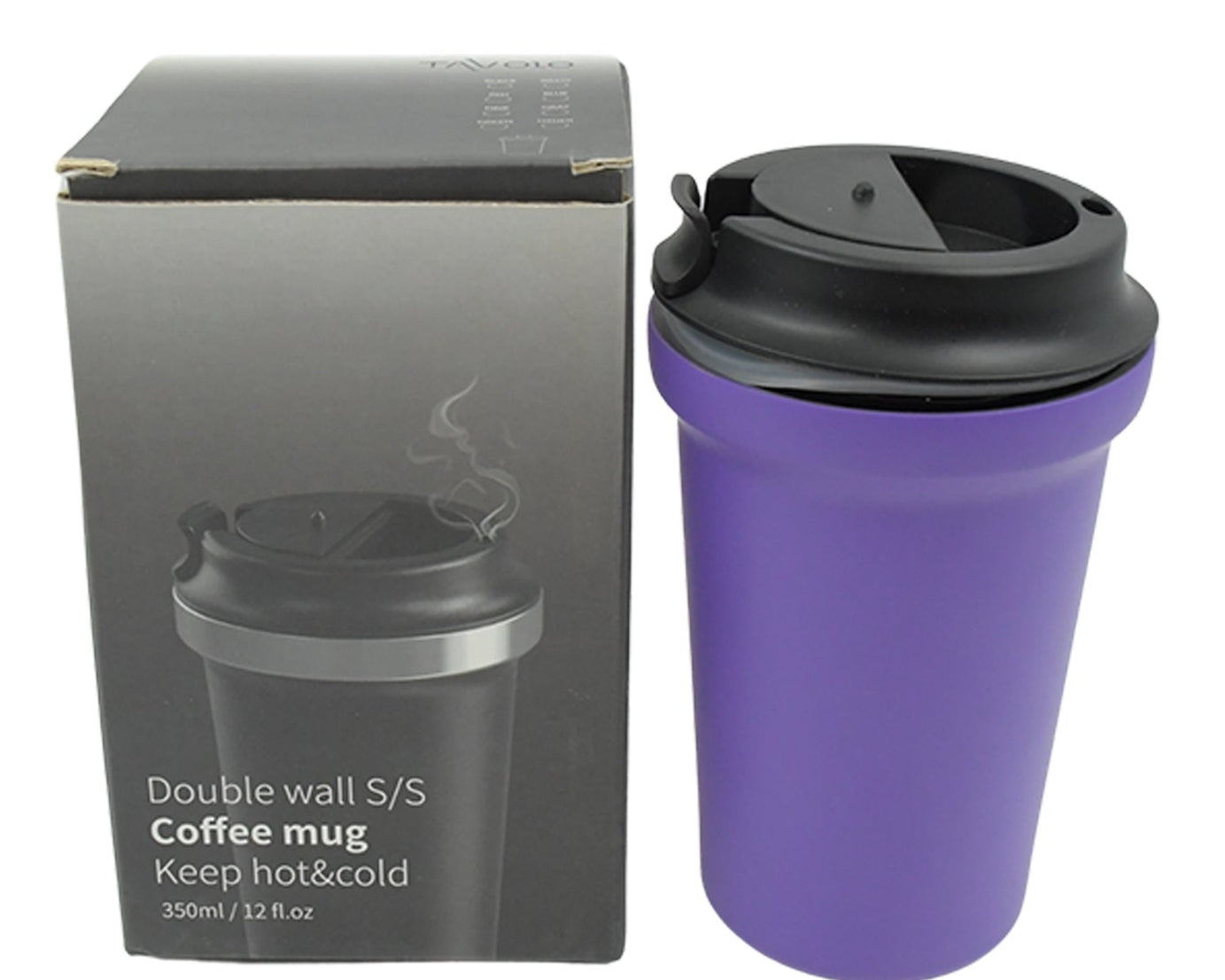 12524 Stainless Steel Vacuum Insulated Coffee Cups Double Walled Travel Mug, Car Coffee Mug with Leak Proof Lid Reusable Thermal Cup for Hot Cold Drinks Coffee, Tea (1 Pc 350ML)
