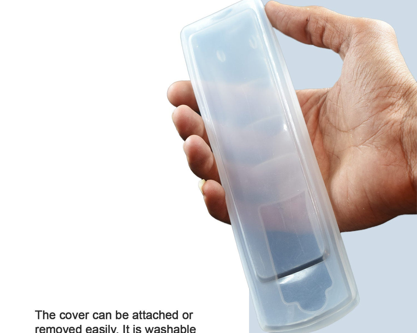 Protective cover for set-top box remote, ideal for keeping it clean and scratch-free.