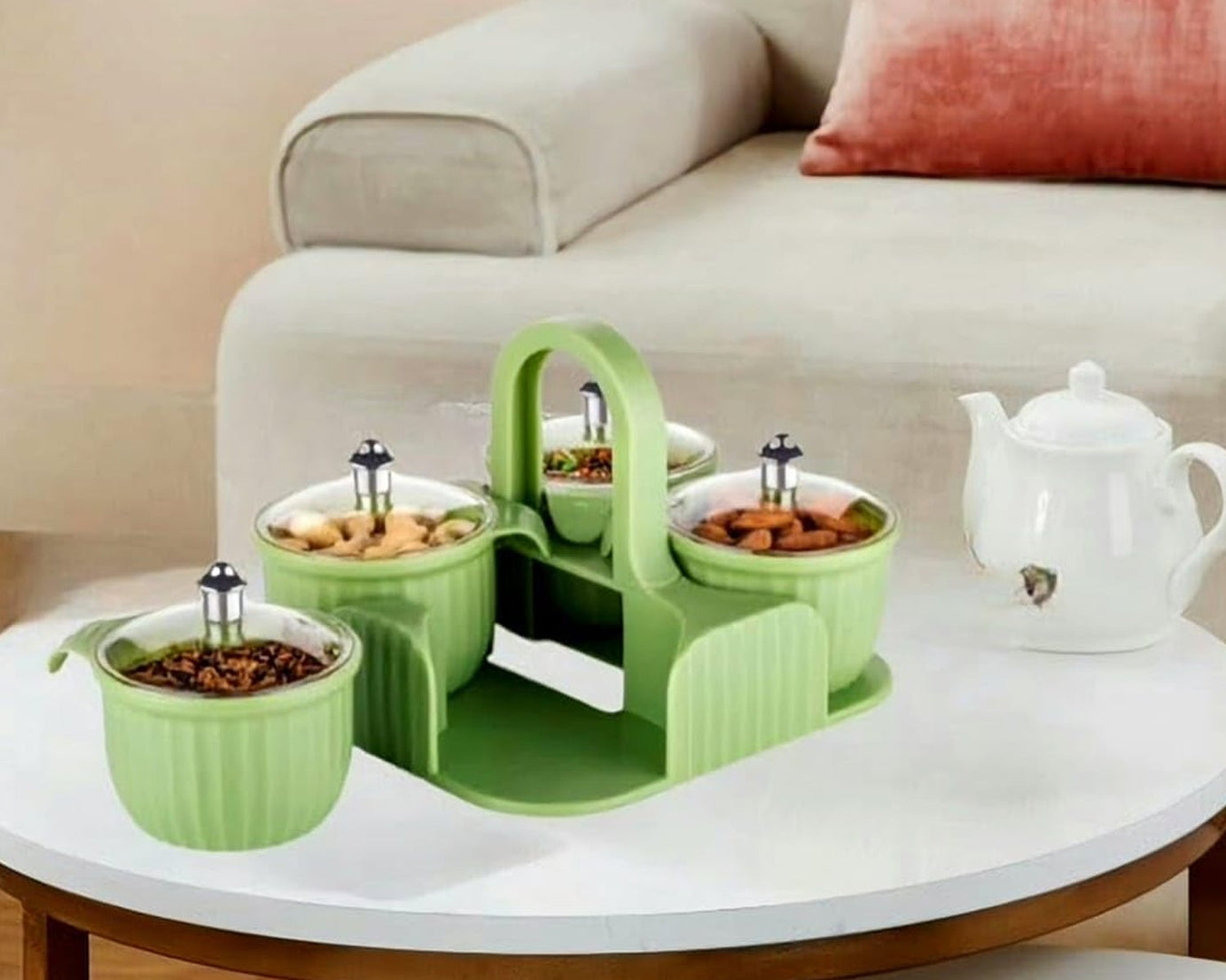 Multipurpose Plastic Storage Container Set: Kitchen Jars, Spices, Cookies