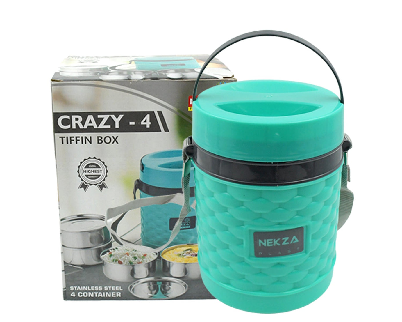 Double Wall Insulated Tiffin with Handle (1 Pc): Stackable, Hot Food Container