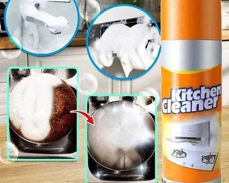 Multipurpose Bubble Foam Cleaner Kitchen Cleaner Spray Oil & Grease Stain Remover Chimney Cleaner Spray Bubble Cleaner All Purpose Foam Degreaser Spray (500 Ml)