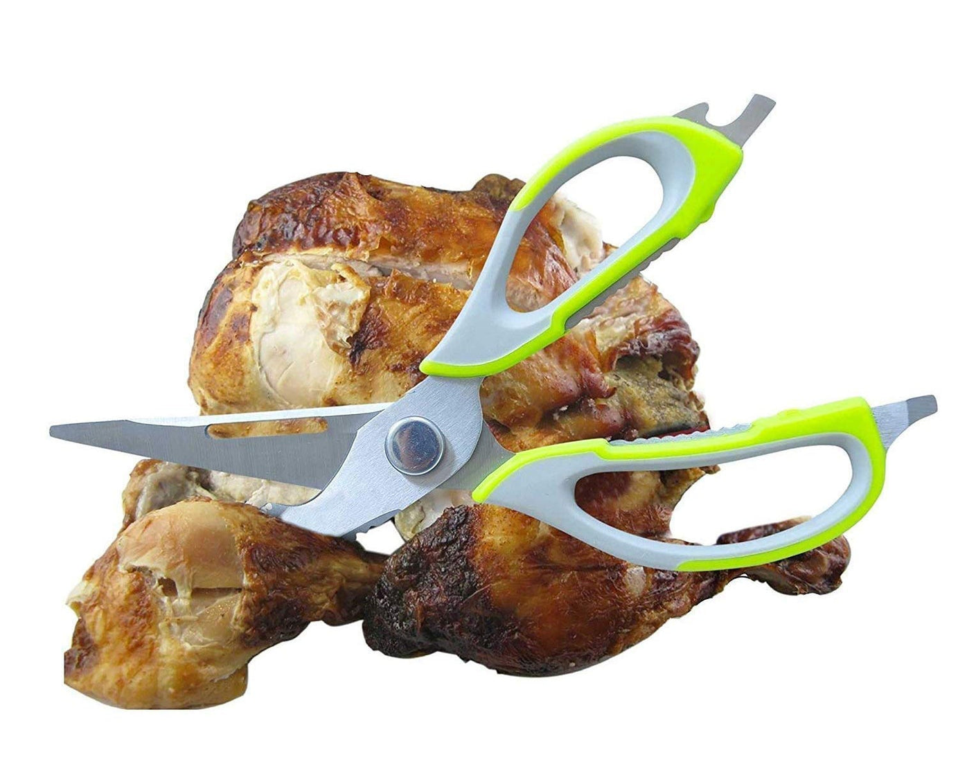 Multi-Purpose Kitchen Shears with Magnetic Holder, Stainless Steel, Red Multifunction Heavy Duty and Kitchen Scissors