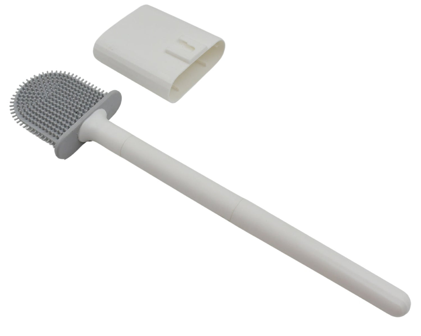 Portable Silicone Toilet Brush with Holder Flex Toilet Brush - Wall Mounted Anti-drip Set Toilet Cleaner Brush | Non-Slip Long Handle Toilet Brush Pack of 1