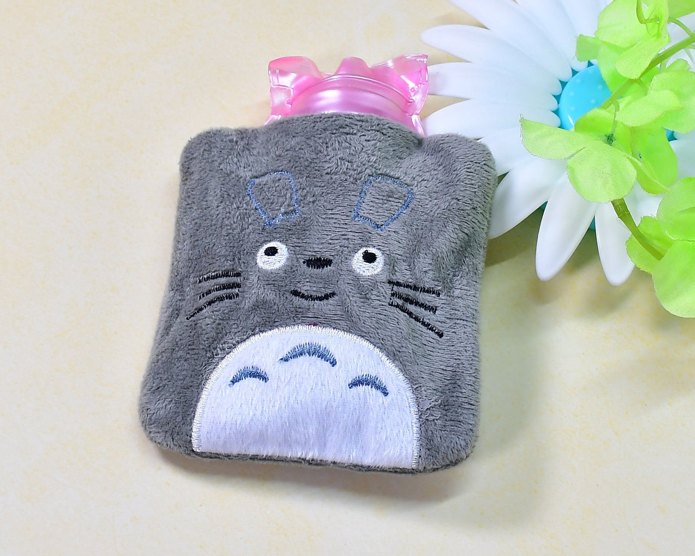 6531 Totoro Cartoon Hot Water Bag small Hot Water Bag with Cover for Pain Relief, Neck, Shoulder Pain and Hand, Feet Warmer, Menstrual Cramps.