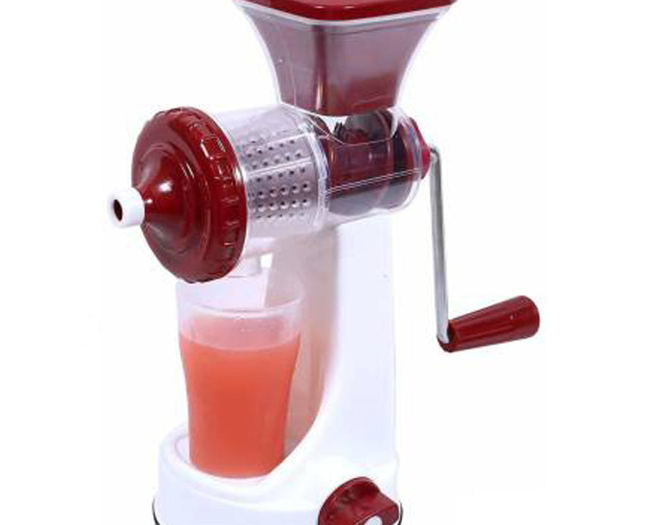 Manual fruit juicer with juice cup and waste collector