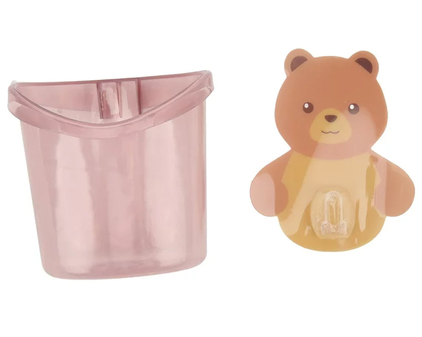 Teddy bear toothbrush holder wall mount