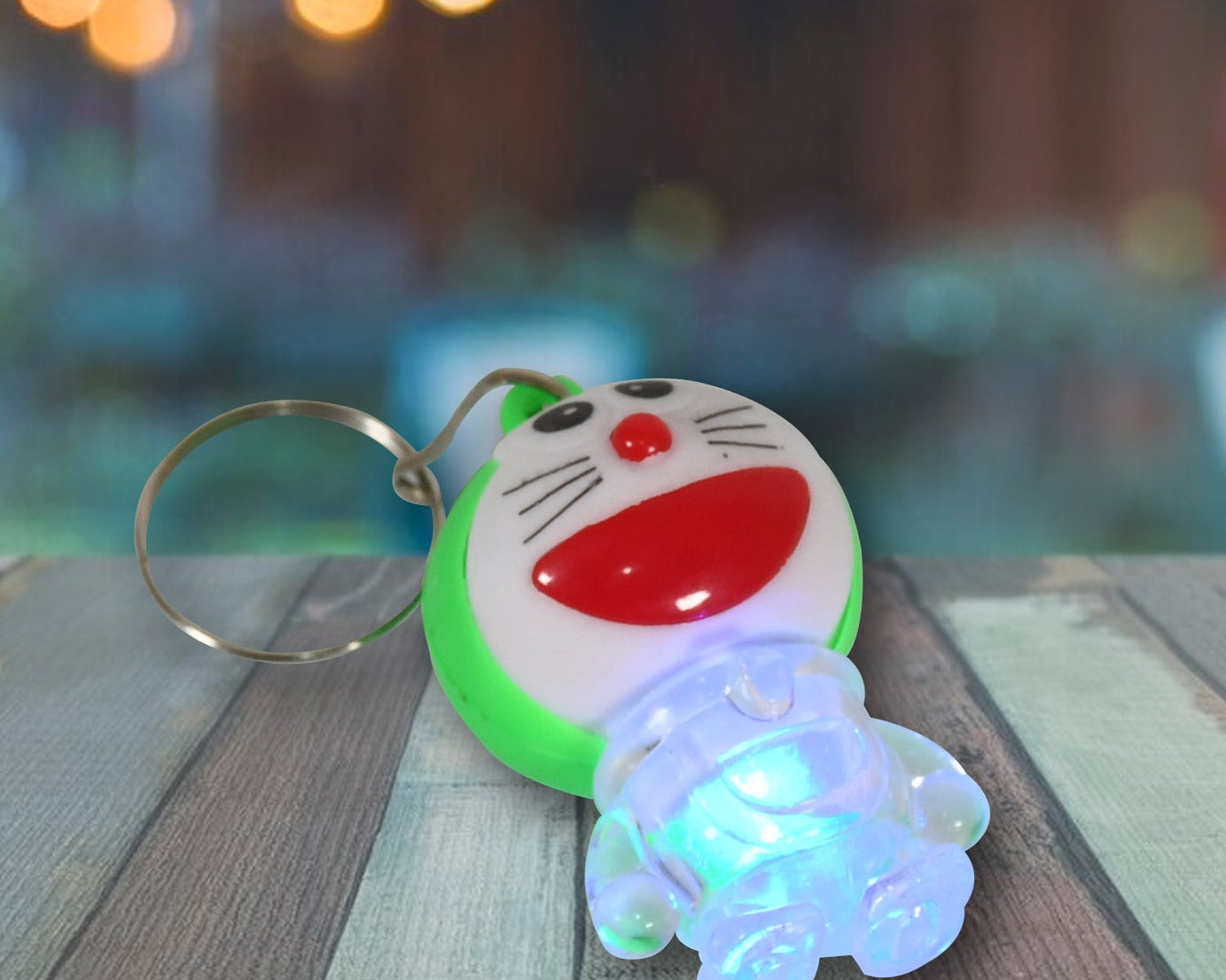 Doremon lightning keychain, 2 colored lightning keychain (1 pc)