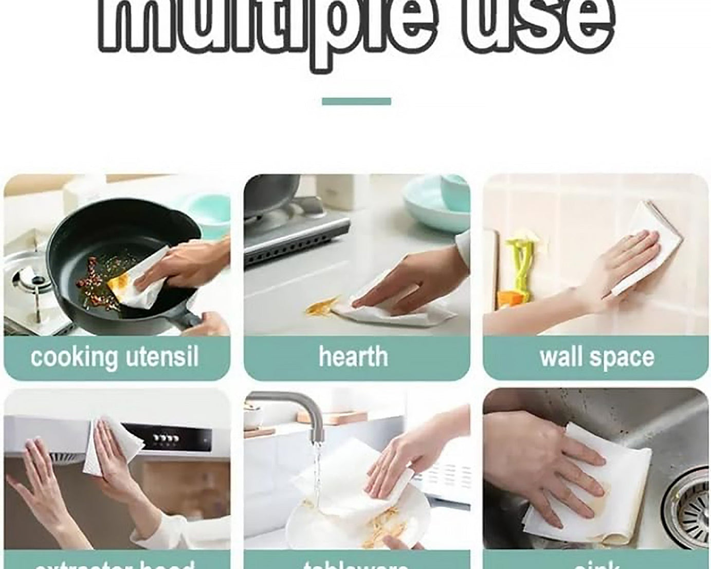 Kitchen Cleaning Wipes | Strong Decontamination Kitchen Wipes | Disposable Kitchen Wet Wipes Household Cloth Towel For Removing Grease Stains And Cleaning Glass (Pack of 80 Pcs)