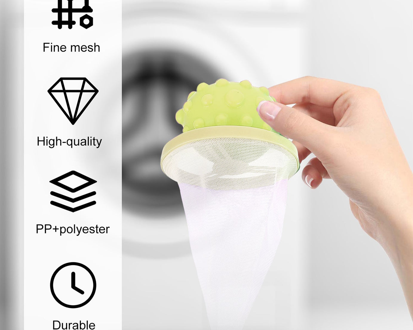 Reusable Washing Machine Floating Lint Mesh Bag