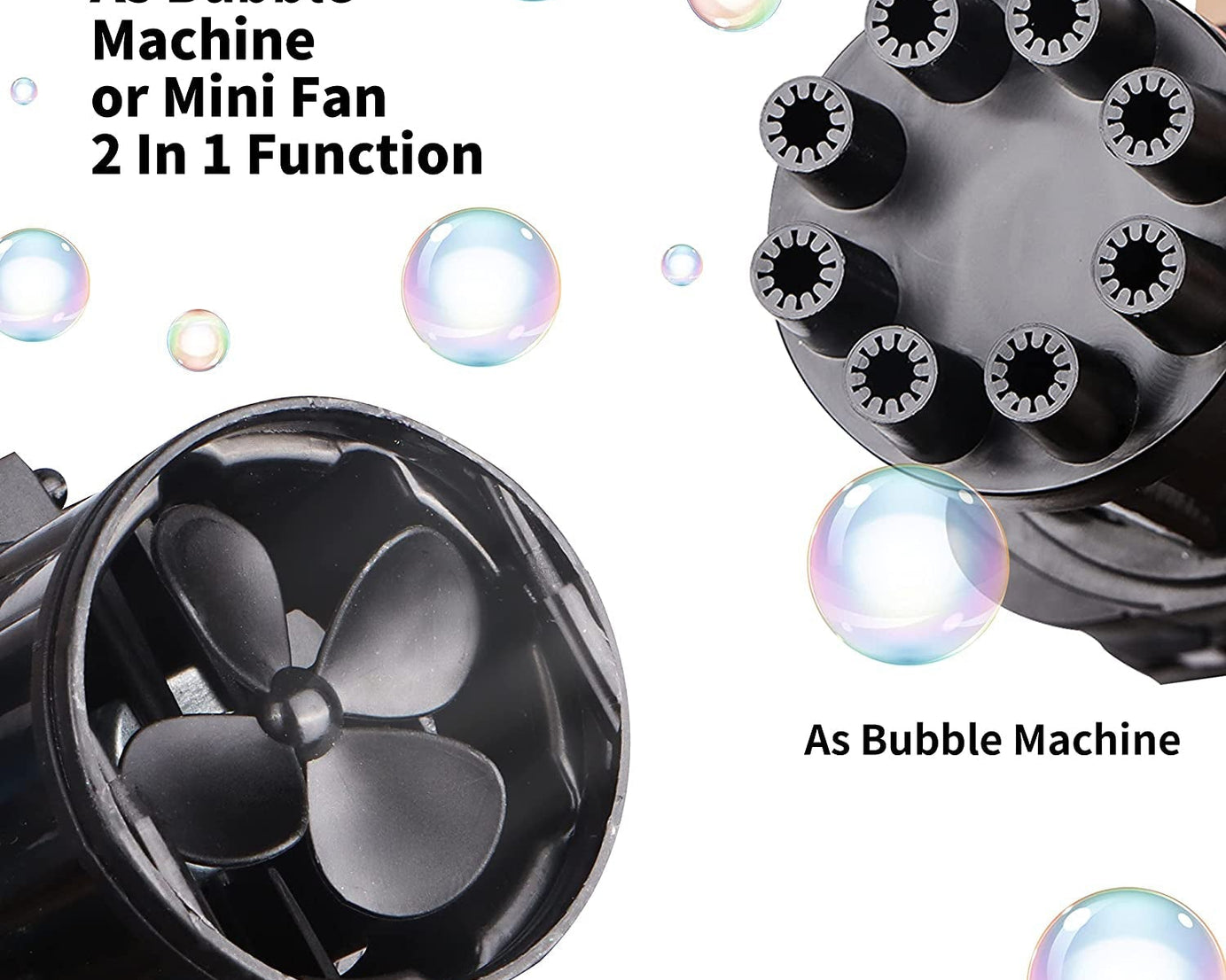Fun bubble gun toy with multiple openings and engaging design