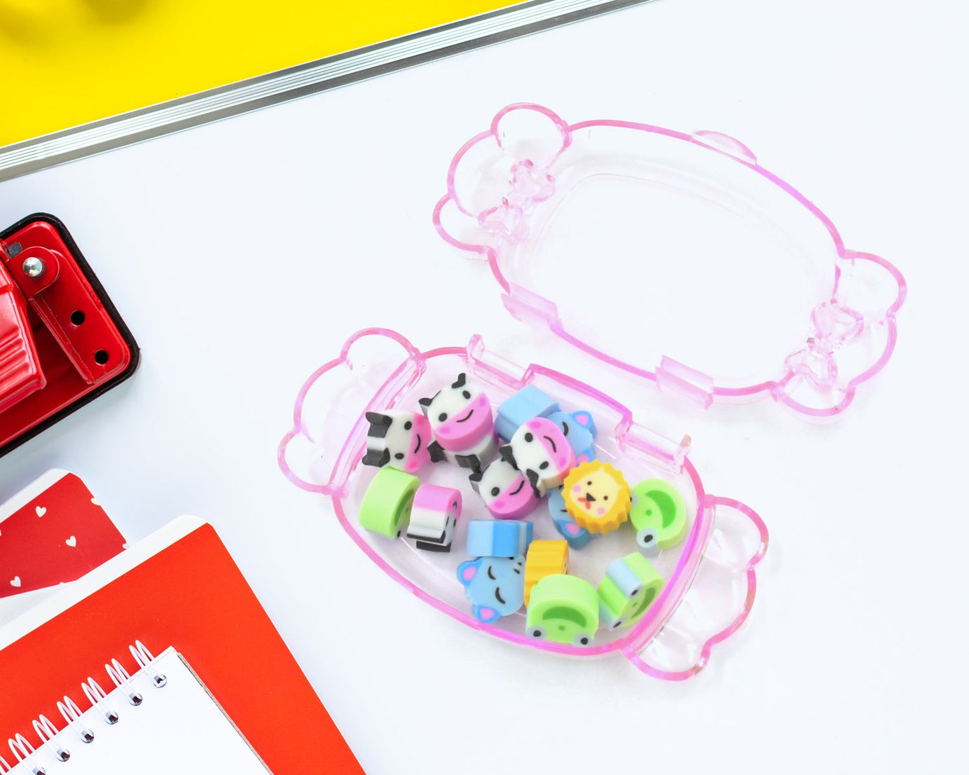 Cute School Eraser Set Cute Eraser Multi Design Rubber Erasers For Pencil Cleaning Stationery School Student Girl Kids (15 pc In1 Set)
