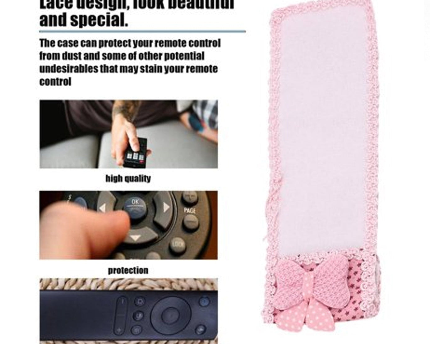 Stylish remote cover with bow knot for home electronics