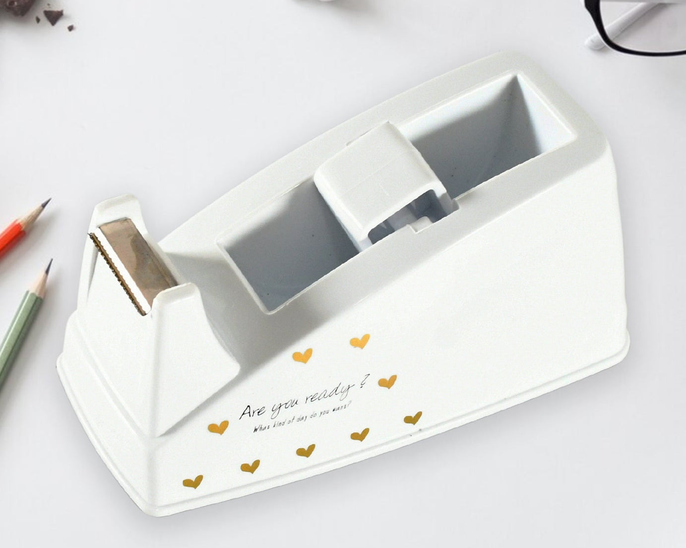 Plastic Tape Dispenser Cutter for Home Office use, Tape Dispenser for Stationary, Tape Cutter Packaging Tape School Supplies (1 pc / 325 Gm)