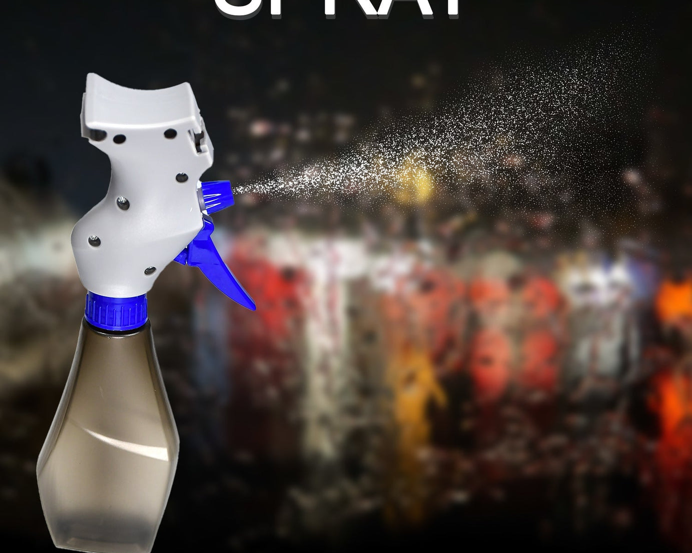 Plastic 3-in-1 spray cleaner for glass surfaces, easy use