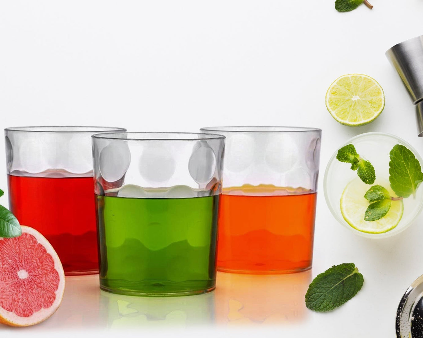 Magic Glass Clear Glass Bubble Water Juice Glasses (6 Pcs Set)