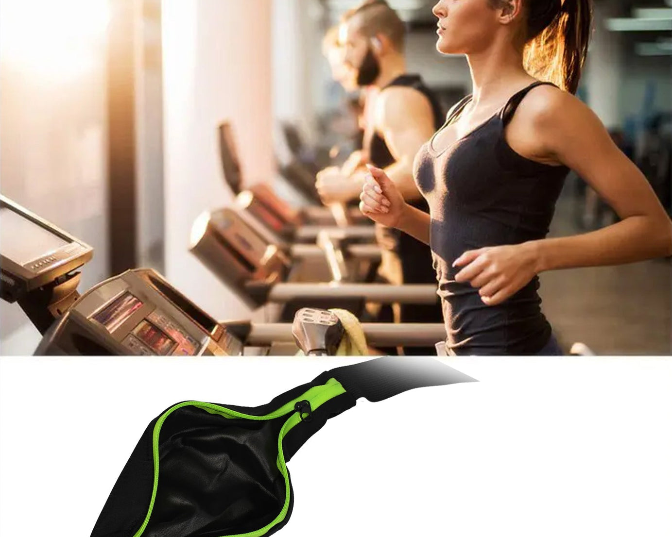Running Hiking Jogging Walking Reflective Waterproof Waist Bag Compatible Belt Bag