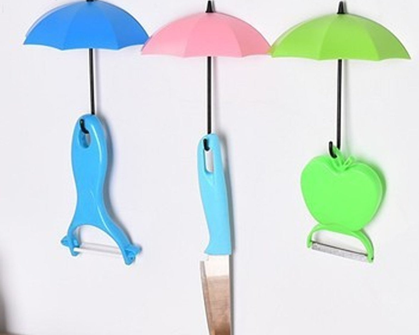 Bright and colorful umbrella-shaped key holder