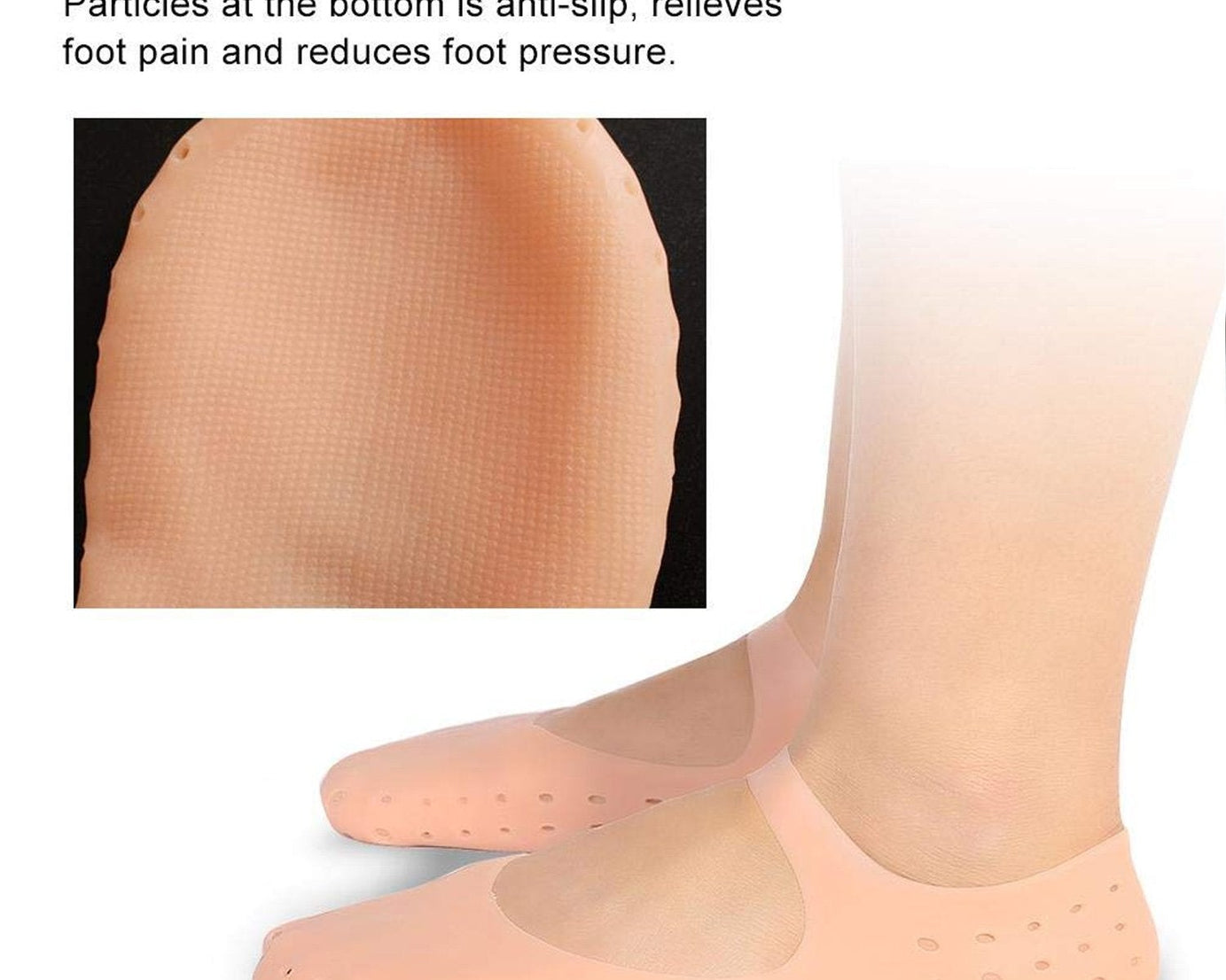 Soft gel socks to heal cracked feet and moisturize