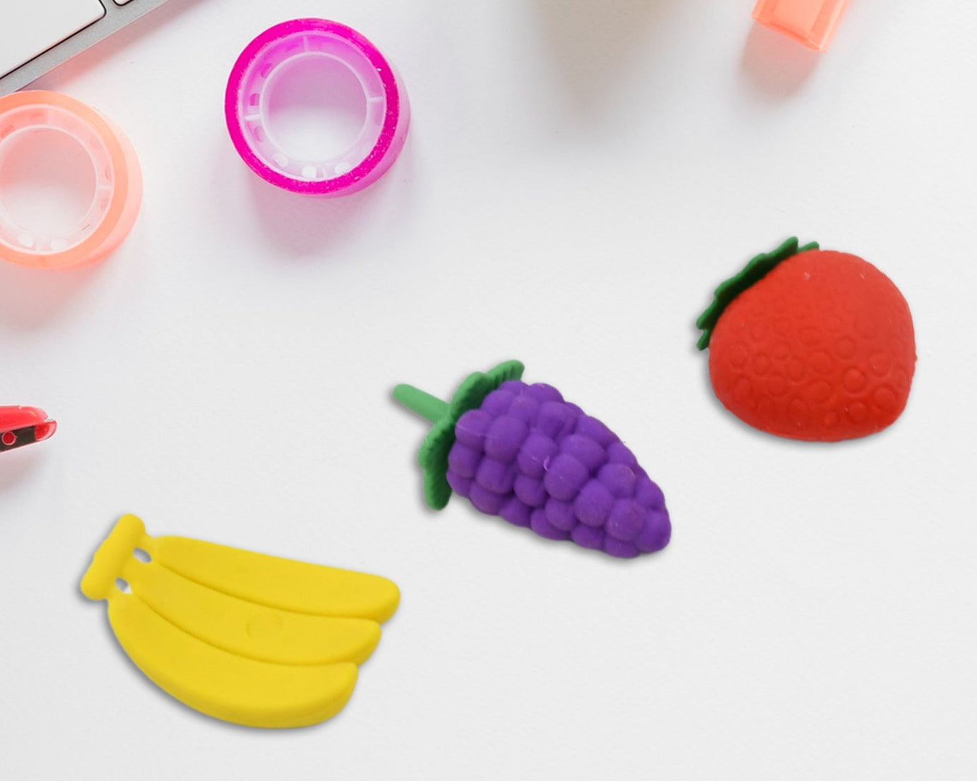 3D Food Fancy & Stylish Colorful Erasers, Mini Eraser Creative Cute Novelty Eraser for Children Different Designs Eraser Set for Return Gift, Birthday Party, School Prize (1 Set / Mix Design & Color)