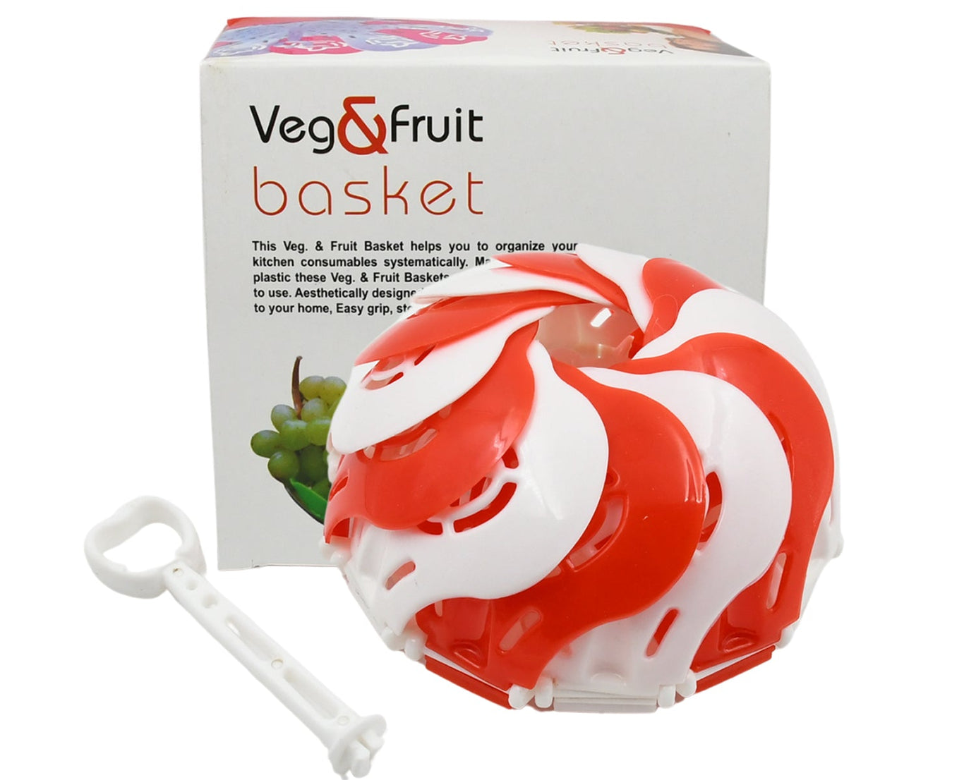 Folding Fruit Basket | Foldable Basket | Fruit Bucket |Basket with Hanging Stand | Fruit and Vegetables Basket | Foldable Lotus Shape Basket Tray for Multi-use (1 Pc)