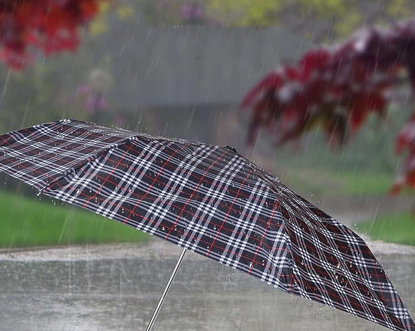 3-Fold Sun & Rain Protective Solid Foldable Umbrella, (1 Pc)