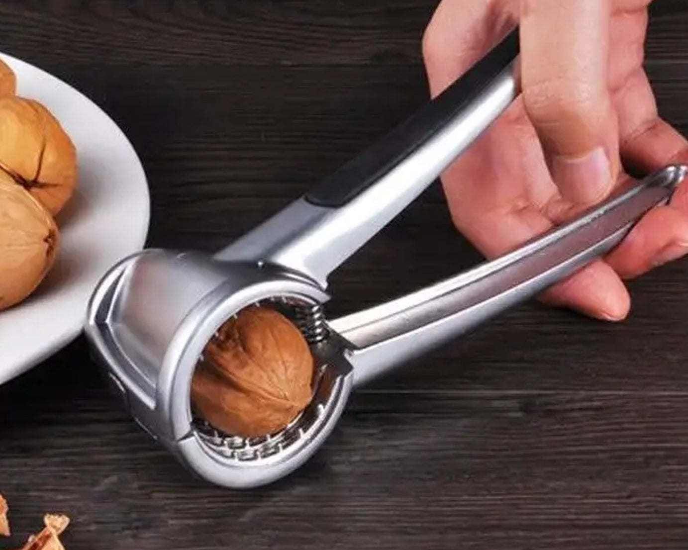 Walnut Cracker, Luxury Die Cast Stainless Alloy Nut Cutter Walnut Clamp Plier Portable Smart Walnut Akhrot Pincers Bottle Opener for Pecans, Almonds, Brazil Nuts