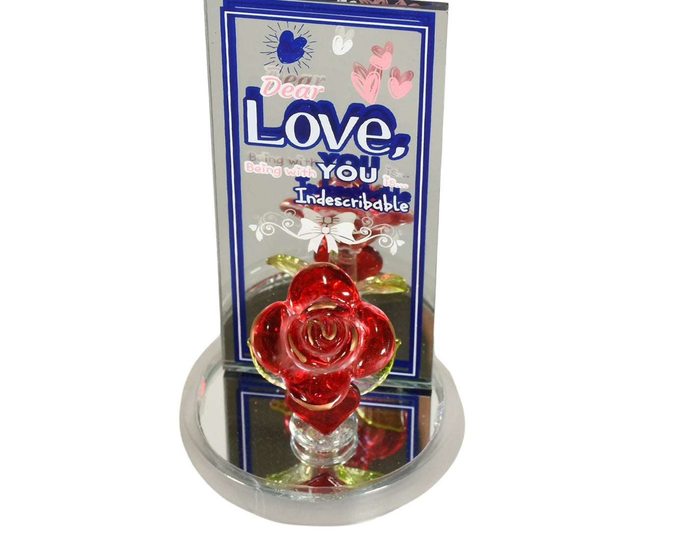 Lovely Rose Gift Showpiece, Love showpiece Valentine's Day Gift, Cute Anniversary, Wedding, Birthday, Boyfriend, Husband Romantic Unique Gift Set, Home Decoration Gift Set (1 Pc)