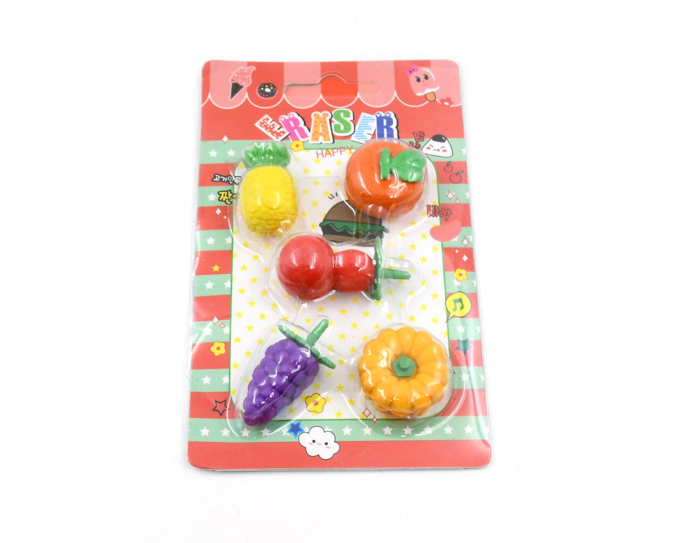 3D Mix Design Fancy & Stylish Colorful Erasers, Mini Eraser Creative Cute Novelty Eraser for Children Different Designs Eraser Set for Return Gift, Birthday Party, School Prize (1 Set)