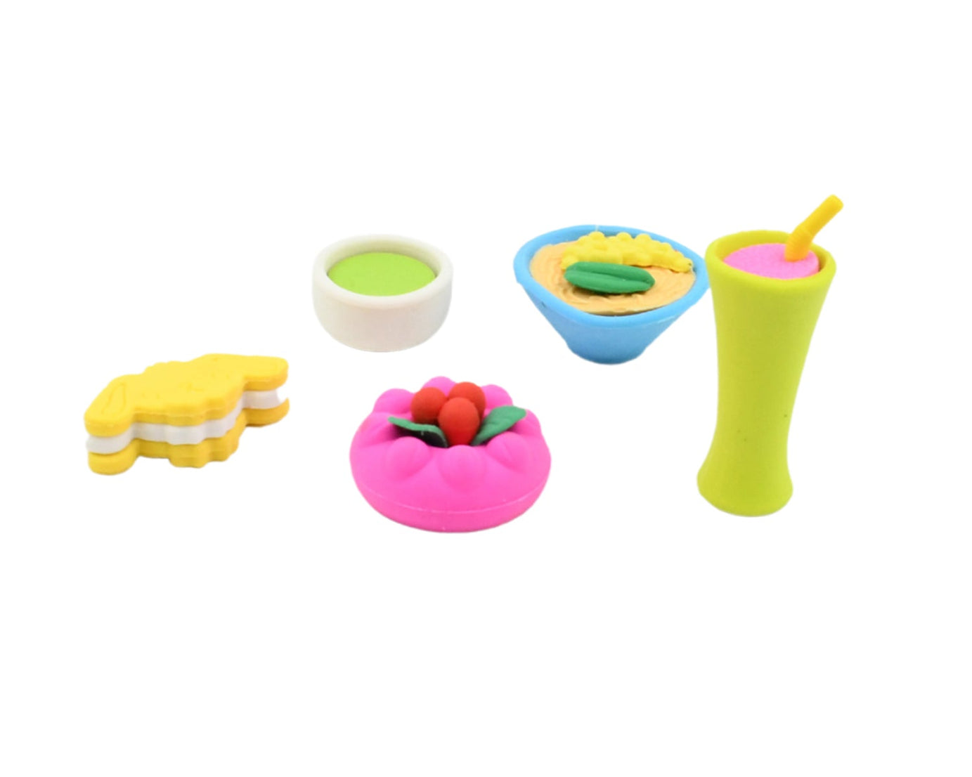 3D Mix Design Fancy & Stylish Colorful Erasers, Mini Eraser Creative Cute Novelty Eraser for Children Different Designs Eraser Set for Return Gift, Birthday Party, School Prize (1 Set)