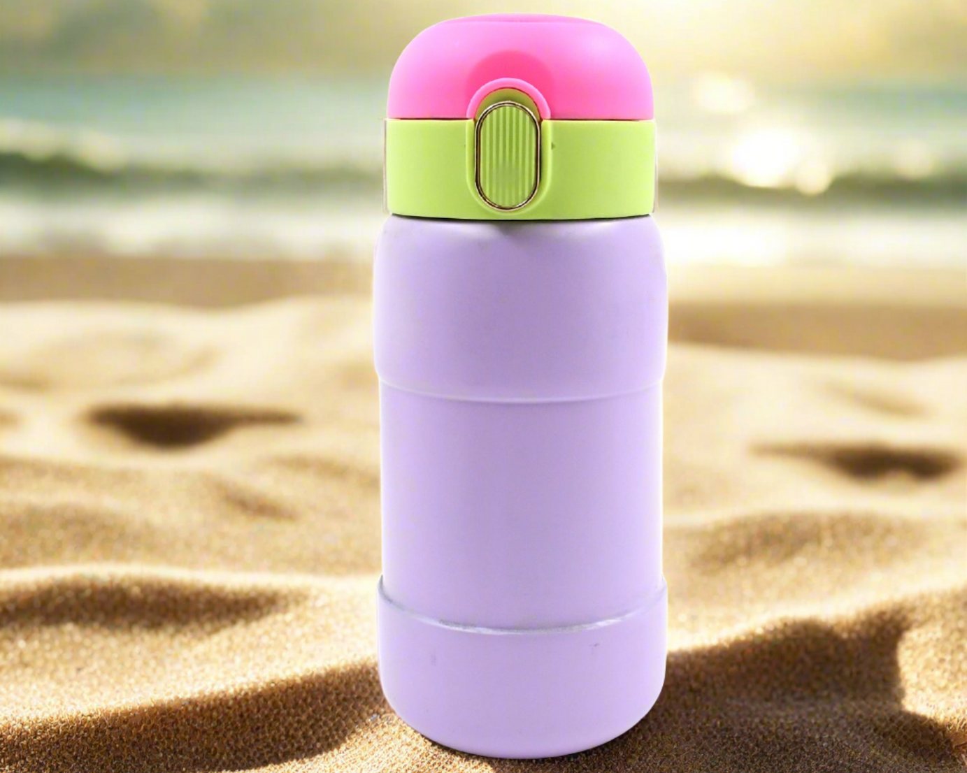 Duck Stainless Steel Water Bottle For Kids Adults Steel Flask Metal Thermos, Spill Proof Cap Closure, BPA Free For School Home Office, Drinkware, 400 ML