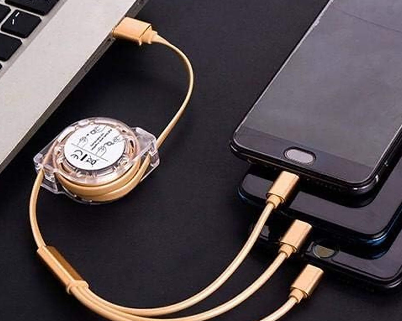 Retractable Charger Charging Cable, Micro USB Cable, 3 in 1, Multi Charging Cable, Compatible with Phone / Type C / Micro Android USB and Other Mobile Devices (1 Pc)