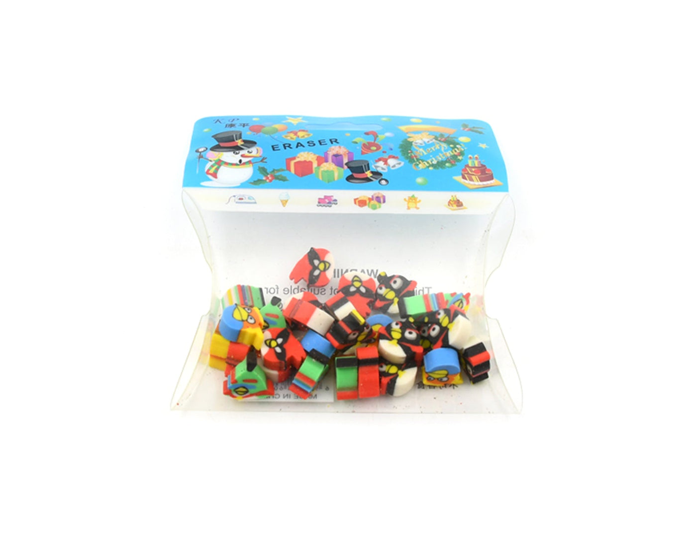 Fancy & Stylish Colorful Erasers, Mini Eraser Creative Cute Novelty Eraser for Children Different Designs Eraser Set for Return Gift, Birthday Party, School Prize (28 Pcs In 1 Packet)