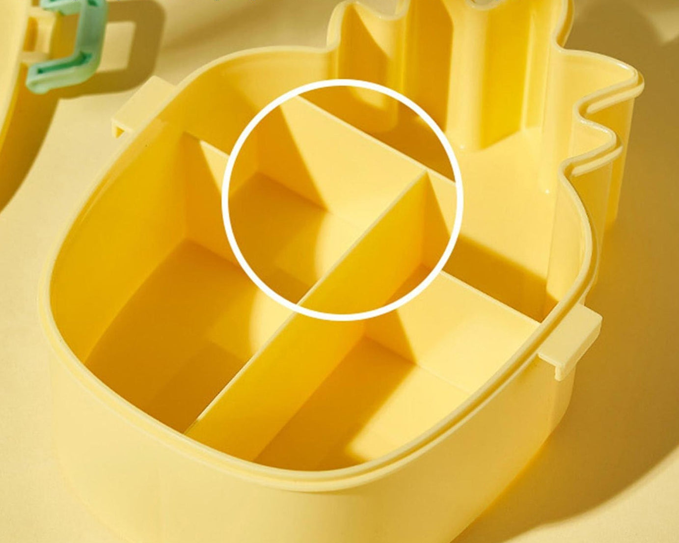 5750 Kids Lunch Box Cute Pineapple Shaped Bento Box with Fork Spoon Snack Candy Container Microwave Portable Office Lunch Box (1 Pc / With Spoon & Fork)