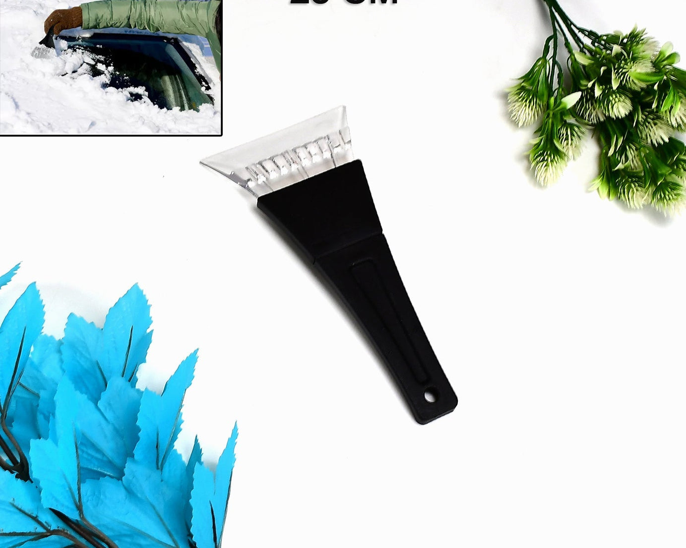 Close-up of ice scraper, ideal for car windshields