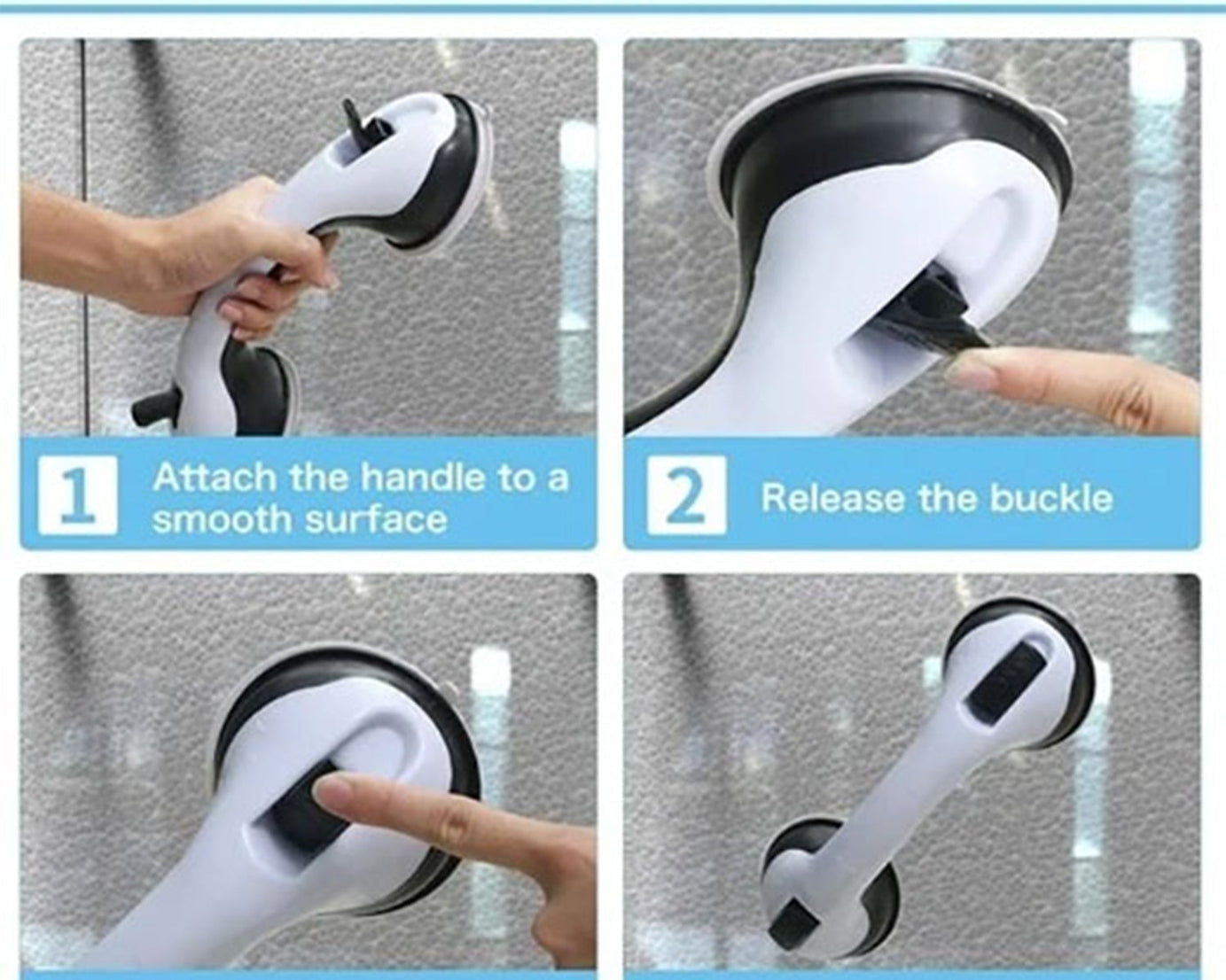 Convenient helping handle for stuck doors.