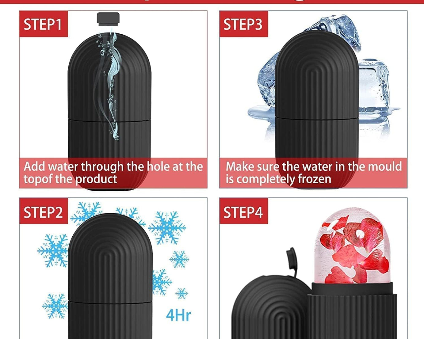 Face ice treatment roller