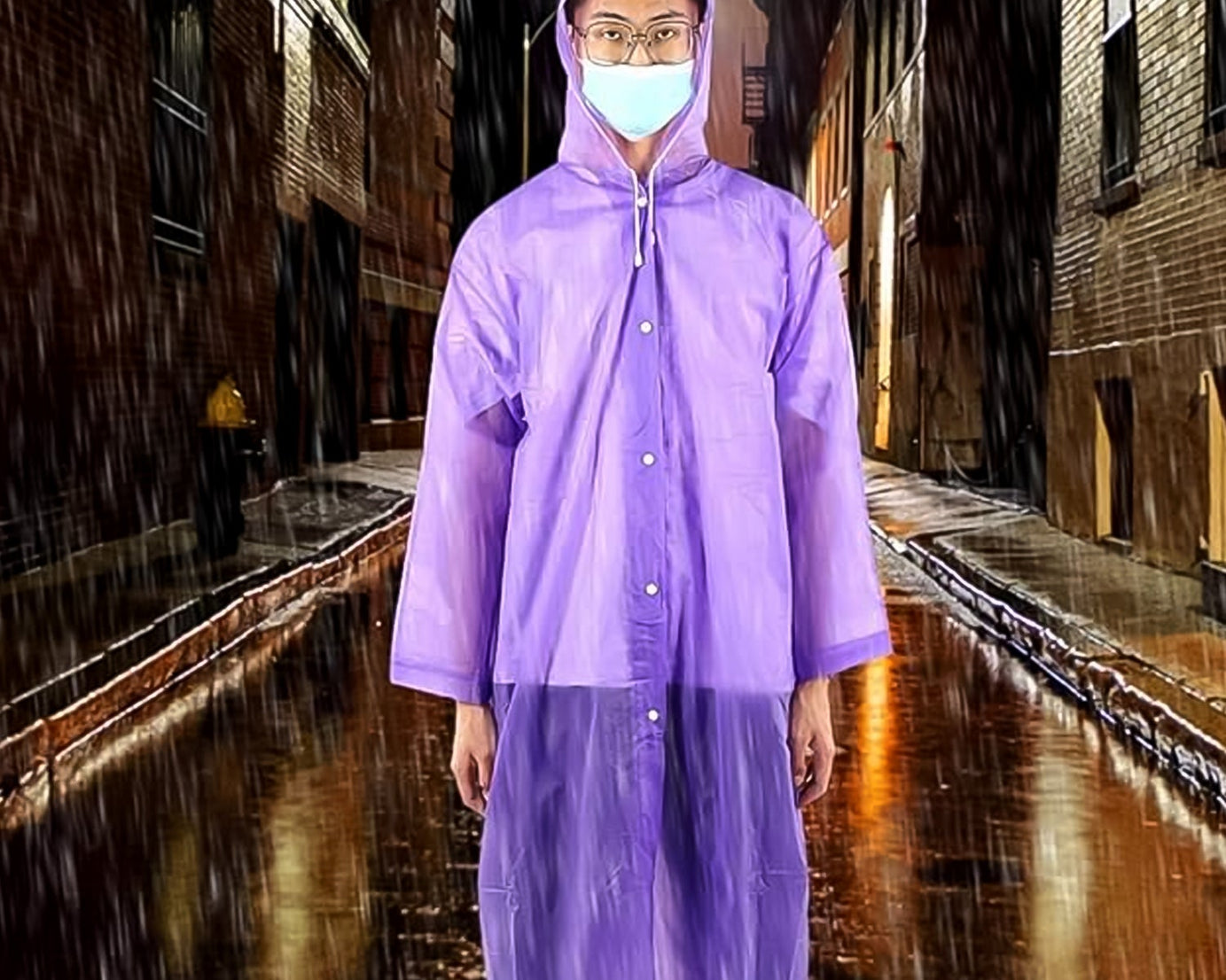 EVA Raincoat Protect Body Arms Legs, Waterproof Reusable Rain Poncho for Women Men Adult Kids Outdoor Traveling Eva Material Raincoat / Rain wear / Rain Suit for Outdoor Accessory (1pc)