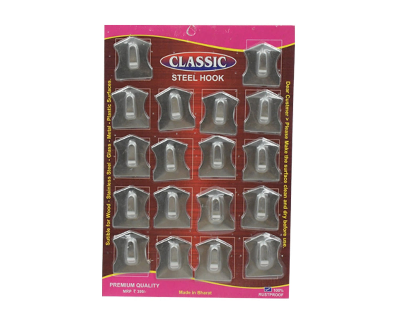 18-Piece Stainless Steel Wall Hooks: Organize Your Home Effortlessly