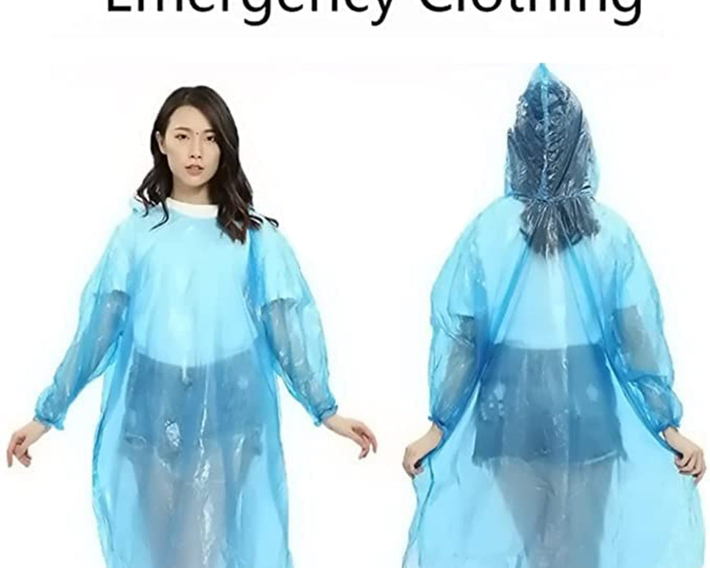 Compact reusable raincoat, free size fits all