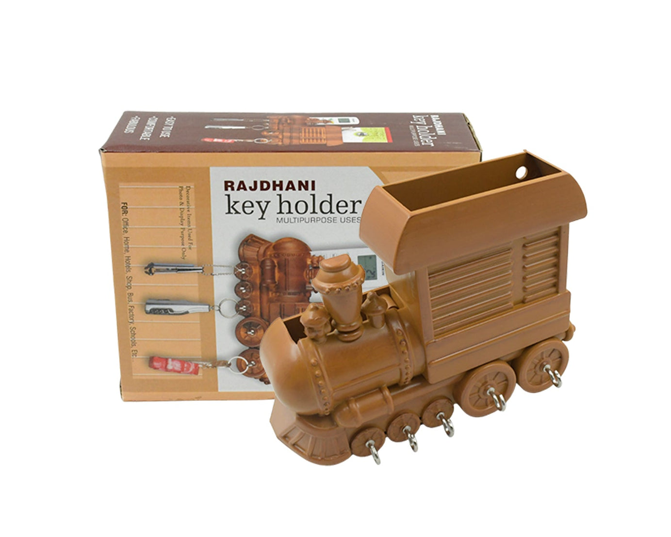 Train Key Holder (Plastic): Wall Mount, Decorative (1 Pc)