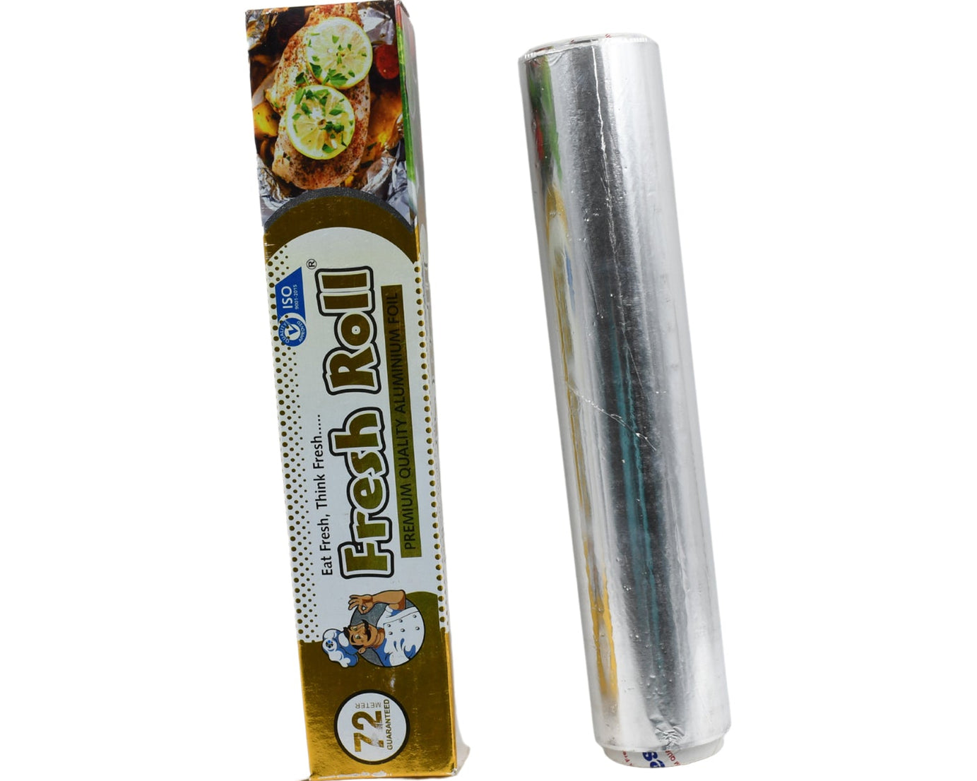 Premium Quality Food Grade Aluminum Foil Roll Heavy Duty Non Stick Thick Aluminum Foil Sheet Baking Grilling Tool 72Mtr (1Pc)