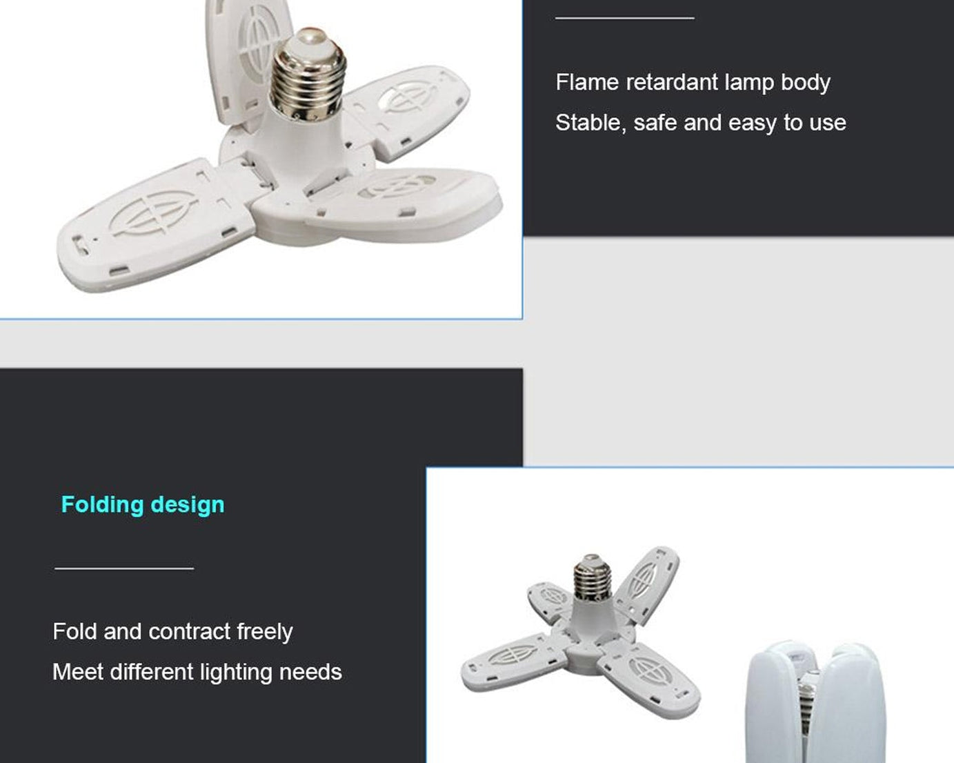 LED bulb with fan blades