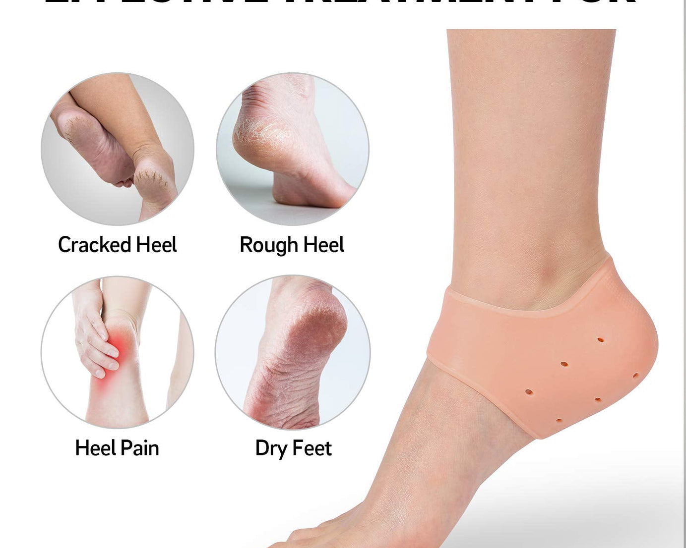 Silicon heel socks