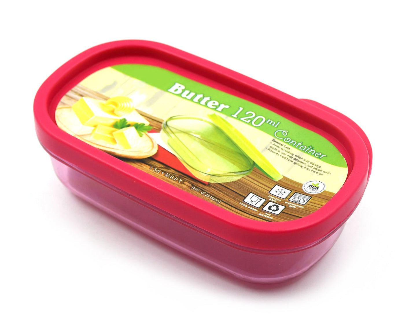 5553 Butter Container, PP Butter Storage Box Easy to Take Portable Large Capacity for Kitchen for Home for Cheese for Butter (120 ML)