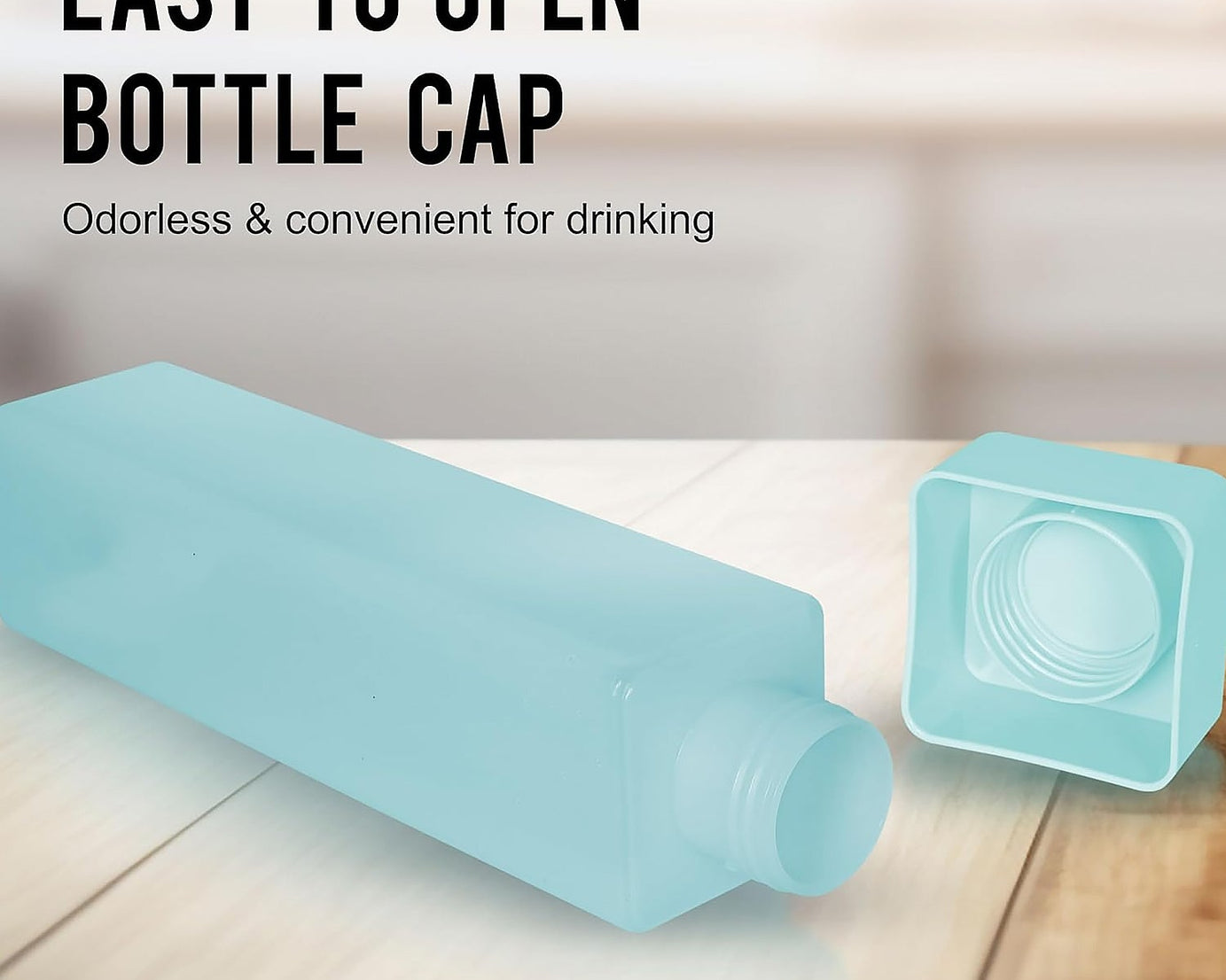 Large Capacity Plastic Water Bottle | Office Bottle | Gym Bottle | Home | Kitchen | Leakproof and BPA Free Drinks Bottle | Square Water Drink Juice Bottle Wide-Mouth BPA Free Leak-Free Lightweight (1 pc / Mix Color / 1000 ML Approx)