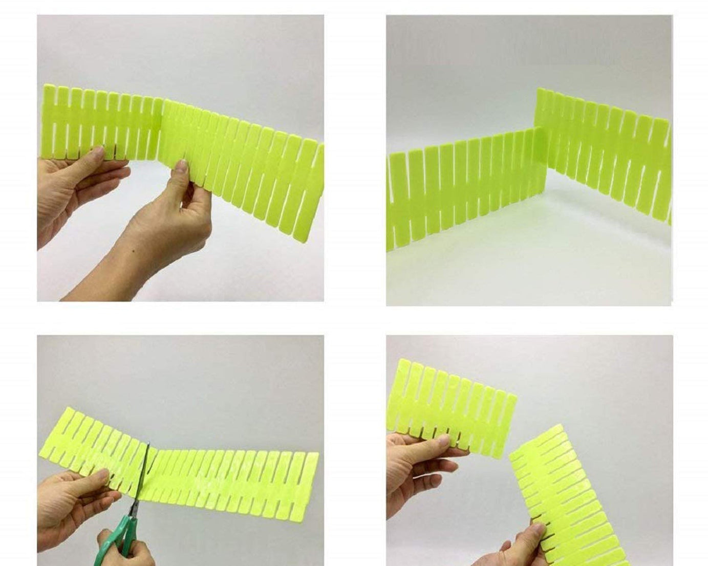 4146 Storage Box Drawer Organizer Drawer Cupboard Divider | Grid Closet Sorting Partition | Plastic Strips Separators box organizer (4 Pc Set )